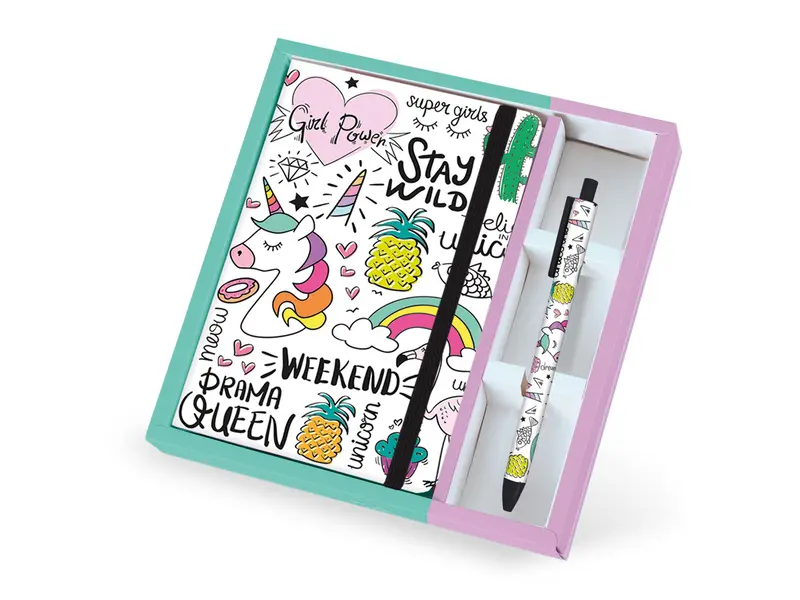 As Notebook + Pen Unicorn 