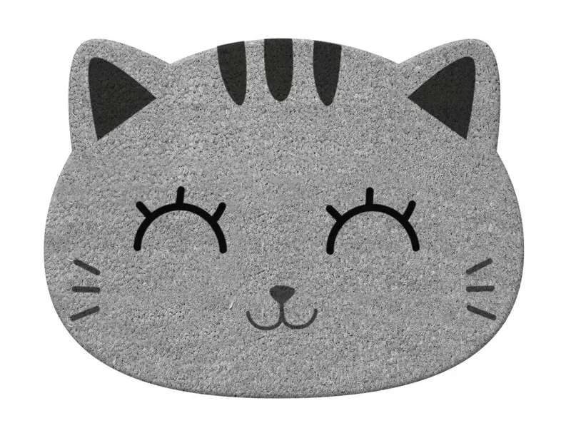 Doormat Grey Cat 