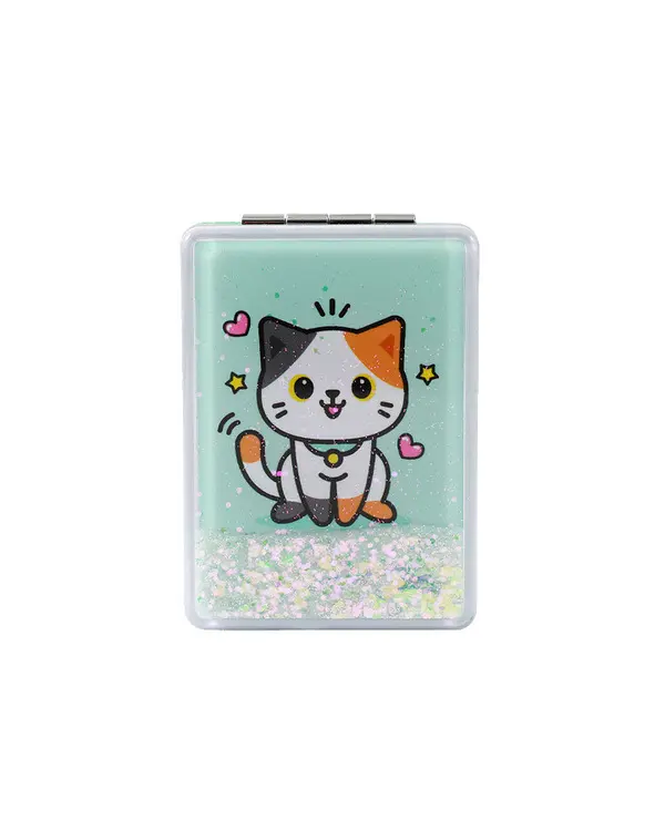 Pocket Mirror Blue Cat 
