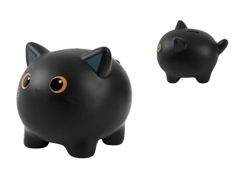 Piggy Bank Black Cat 