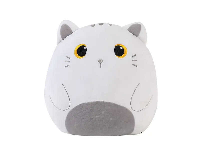 Vertical Pillow White Cat 