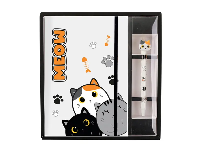 A5 Notebook + Pen Cat 