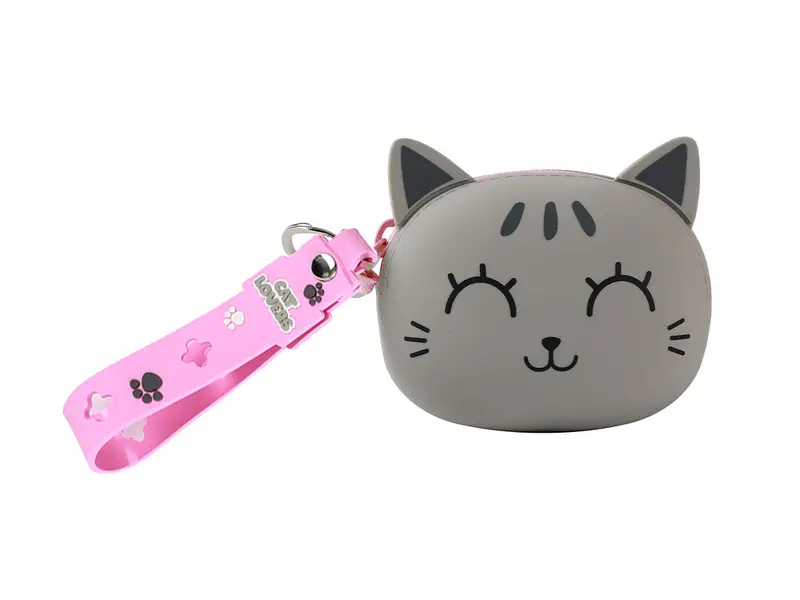 Silicone Clutch Grey Cat 