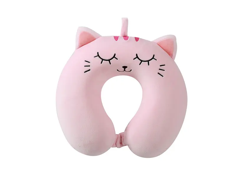 Neck Pillow Pink Cat 