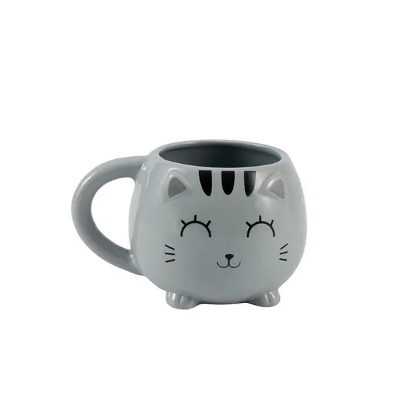 Chunky Mug Grey Cat 
