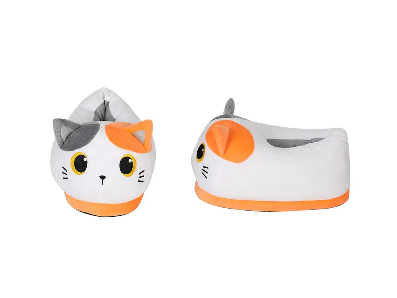 Plush Slippers Oftange Cat 
