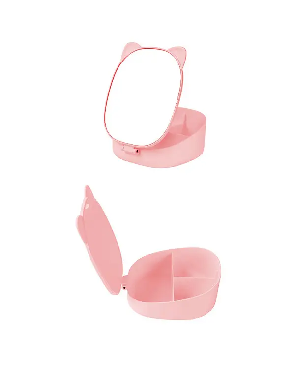 Foldable Make-Up Mirrors Pink 