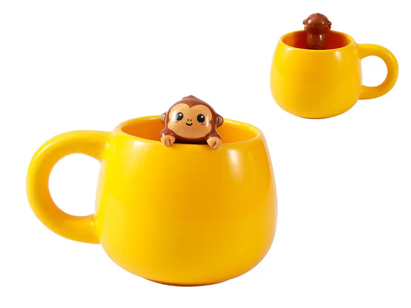 Ceramic Mug With Charm Monkey 