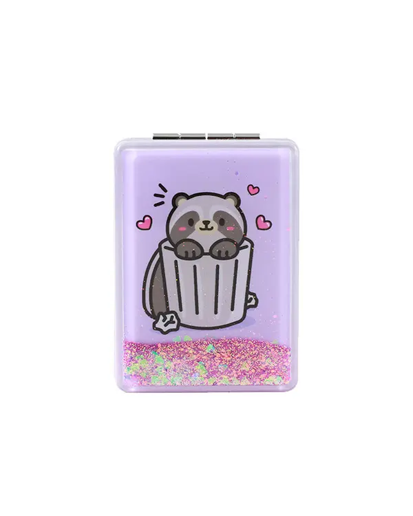 Pocket Mirror Purple Cat 