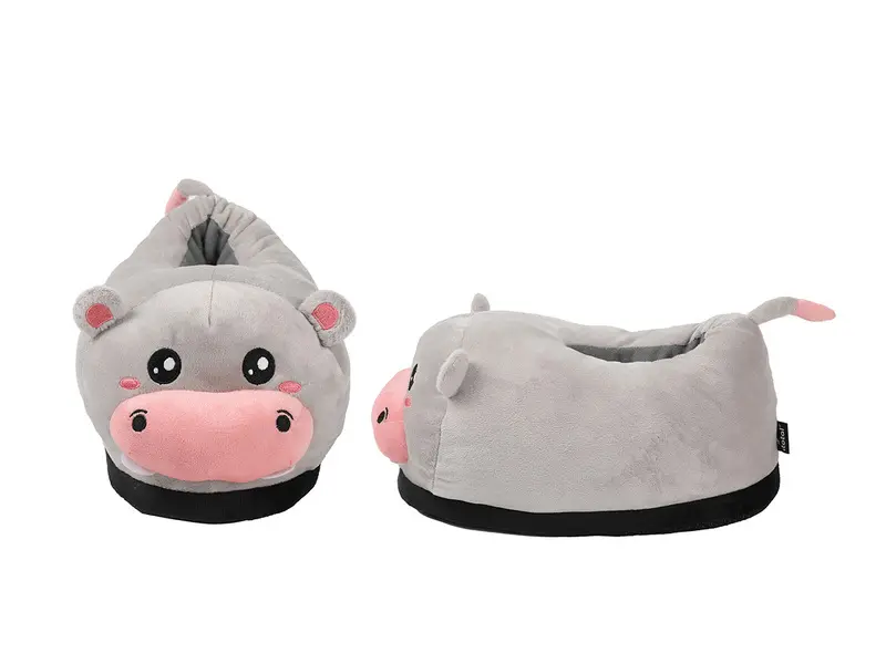 Plush Slippers Hippo 