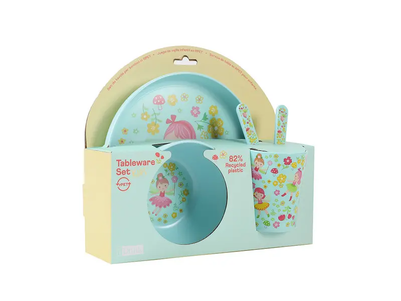 Rpet Kids Set With Cup, Bowl, Dish And 