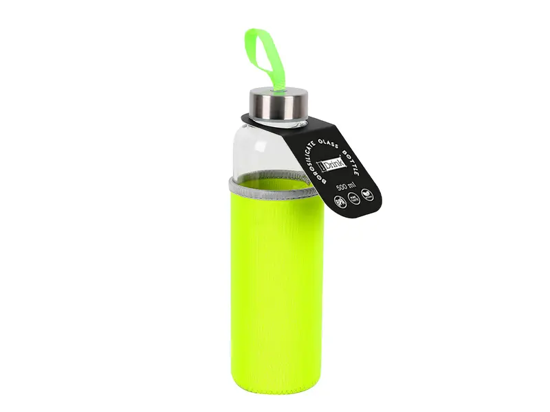 Borosilicate Bottle 500 Ml With Yellow 