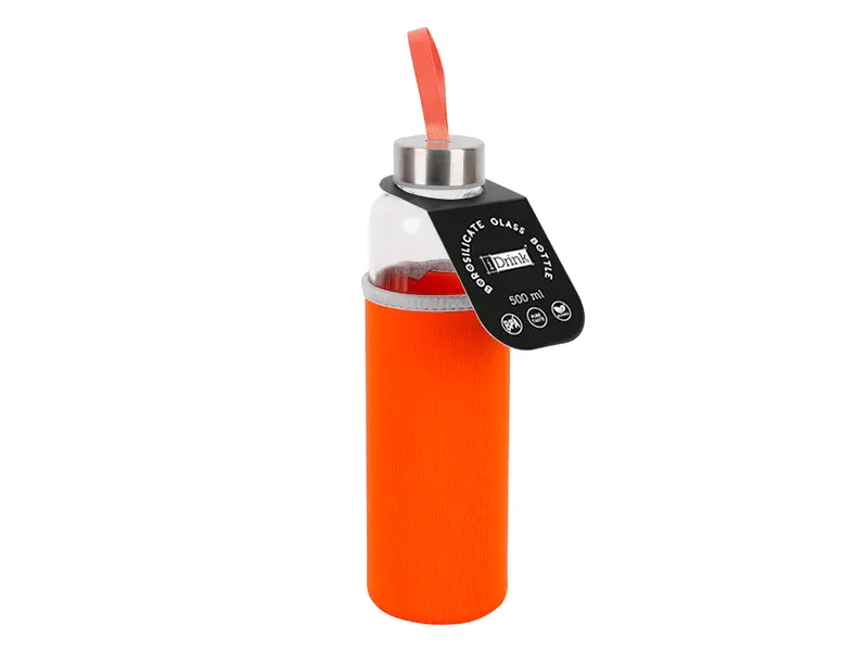 Borosilicate Bottle 500 Ml With Coral Cover 