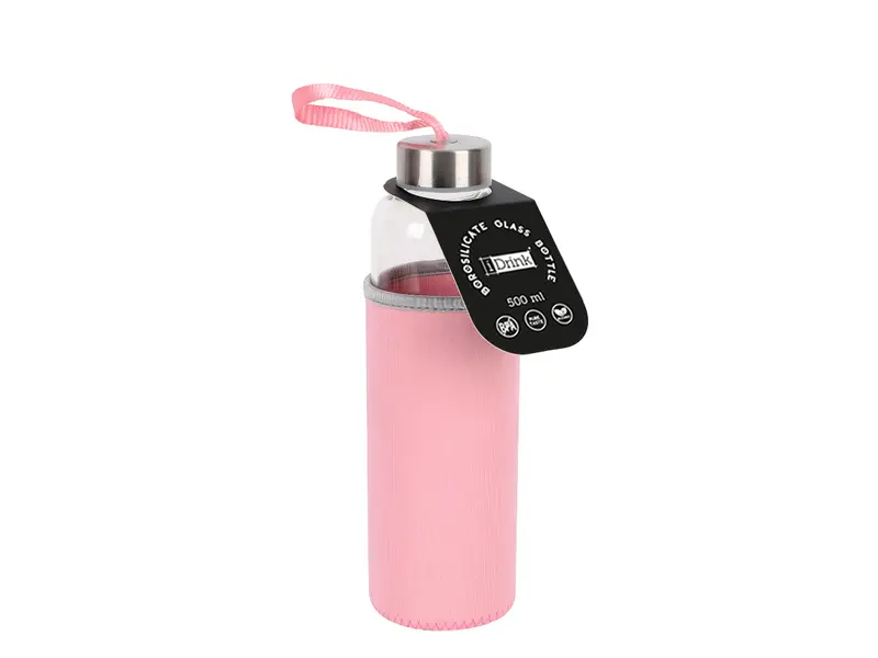 In Neoprene
Borosilicate Bottle 500 Ml With Pink Cover 