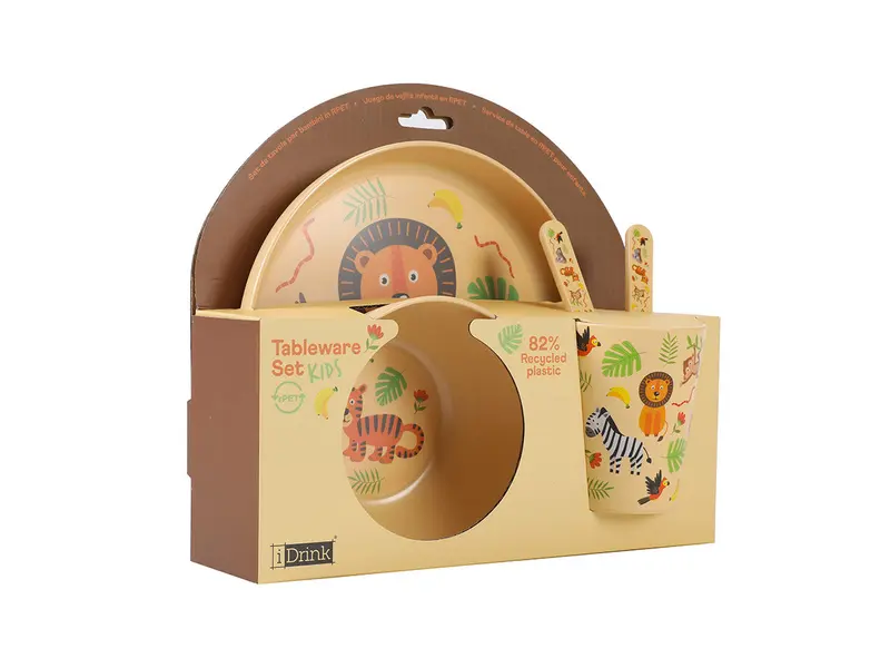 Rpet Kids Set With Cup, Bowl, Dish And 