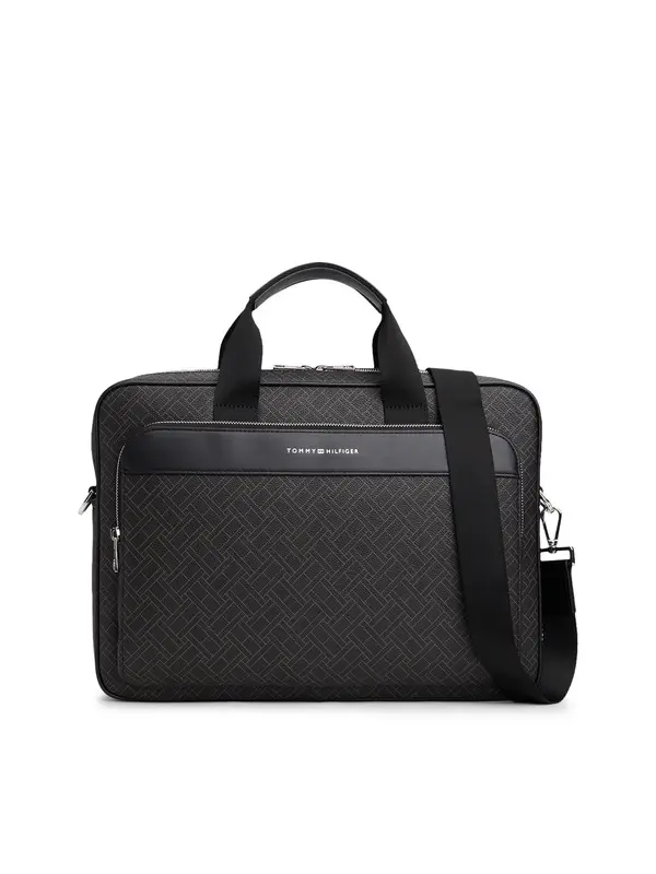 Hilfiger Flag Mixed Texture Laptop Bag