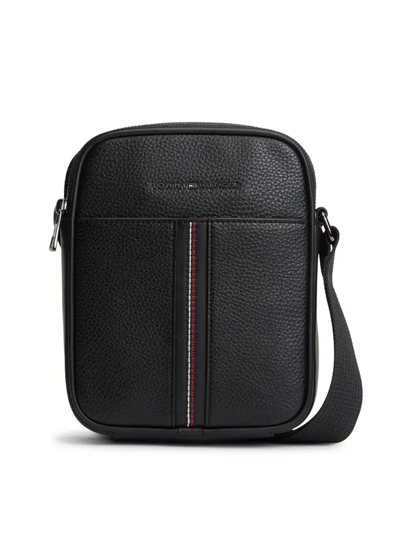 Pebble Grain Crossbody Reporter Bag 
