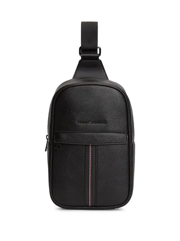 Signature Tape Embroidery Sling Bag