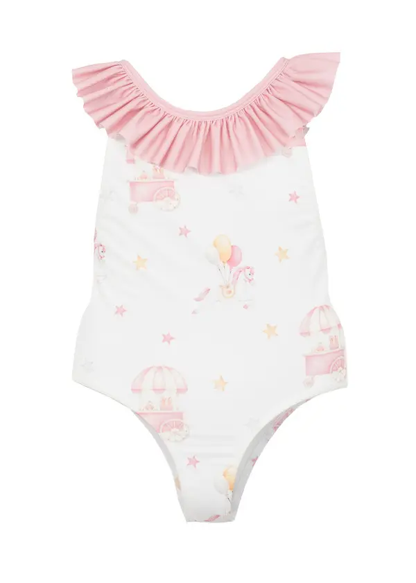 Kids Milkshake Strawberry One Piece Swimsuit Image