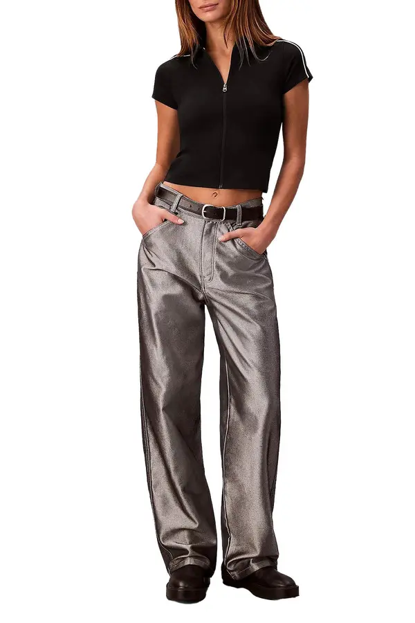 Tech Knit Cropped Polo Shirt