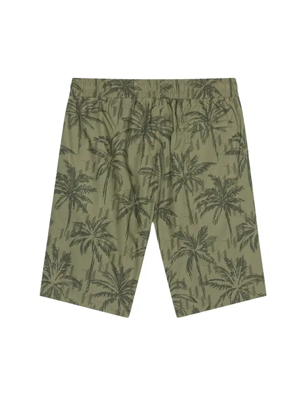 TropicalPalmLeafPrintShorts Image