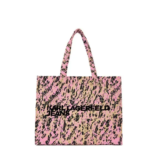 Leopard Print Denim Tote Bag