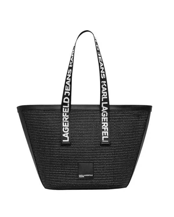 Woven Straw Tote Bag Image