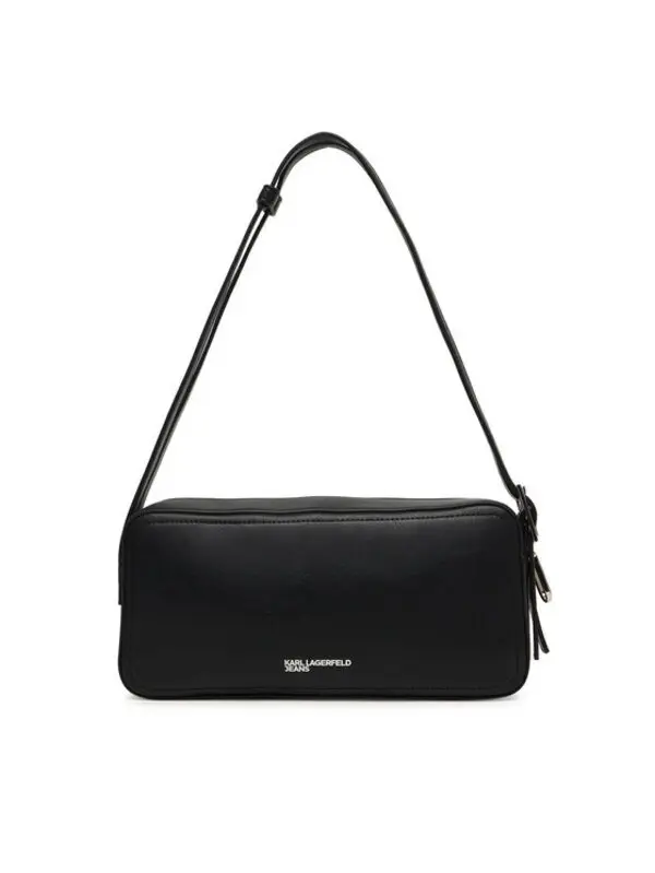 Leather Rectangular Shoulder Bag With Dual Straps