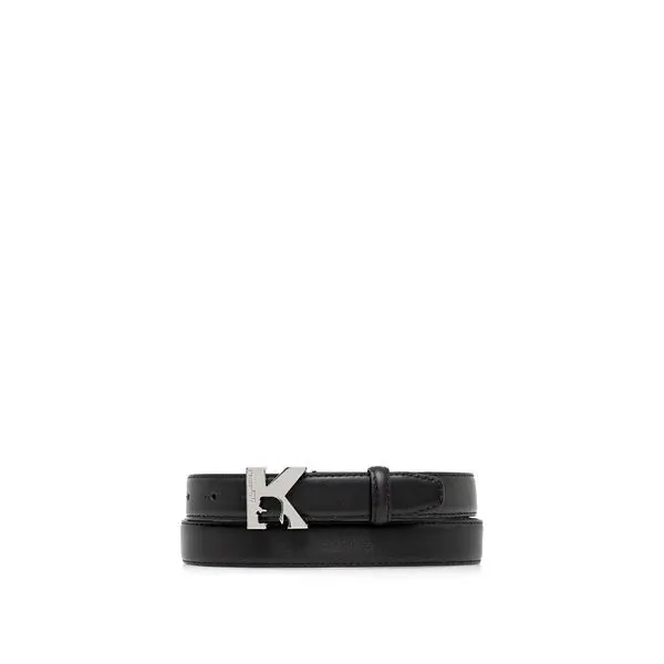 K Buckle Leather Belt