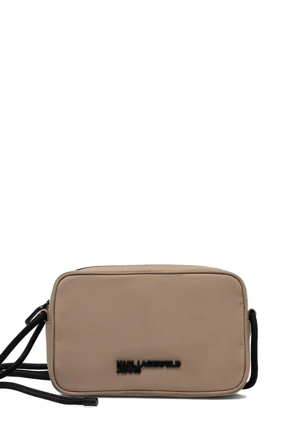 Nylon Crossbody Bag With Colored Rope Strap