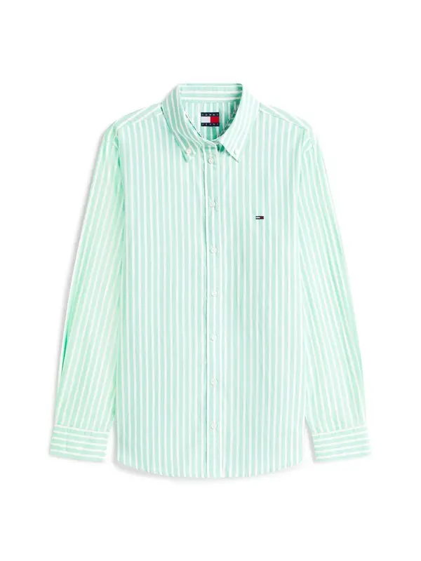 Vertical Stripe Badge Poplin Shirt Image