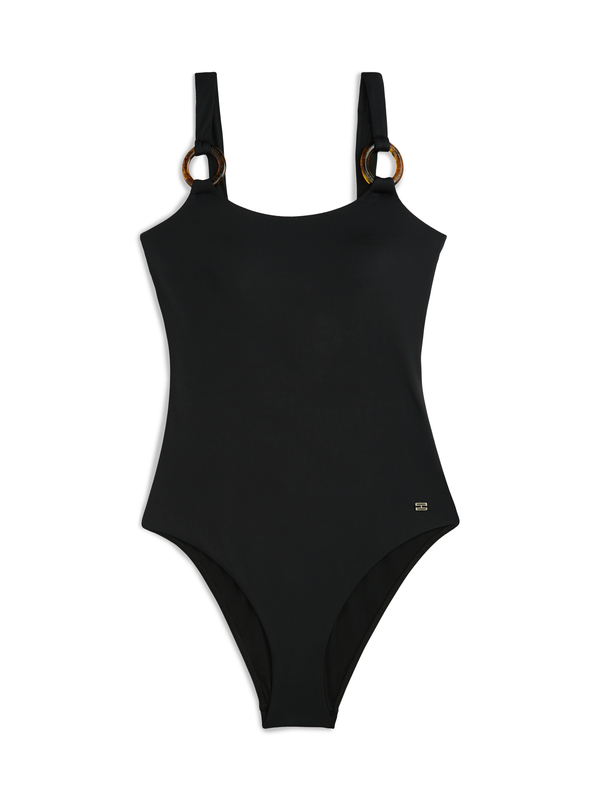 Tortoise Ring Scoop Back One-Piece Swimsuit Image