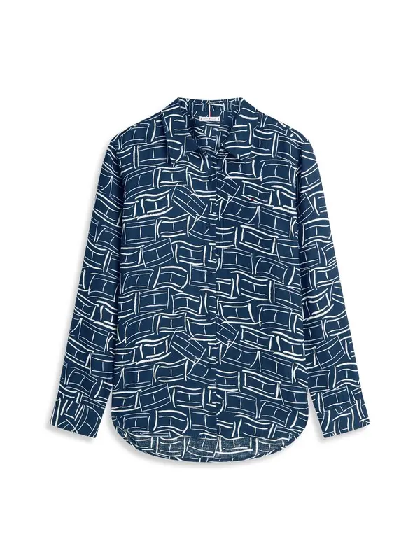 Comfortable Regular Fit Linen Long Sleeve Shirt Image