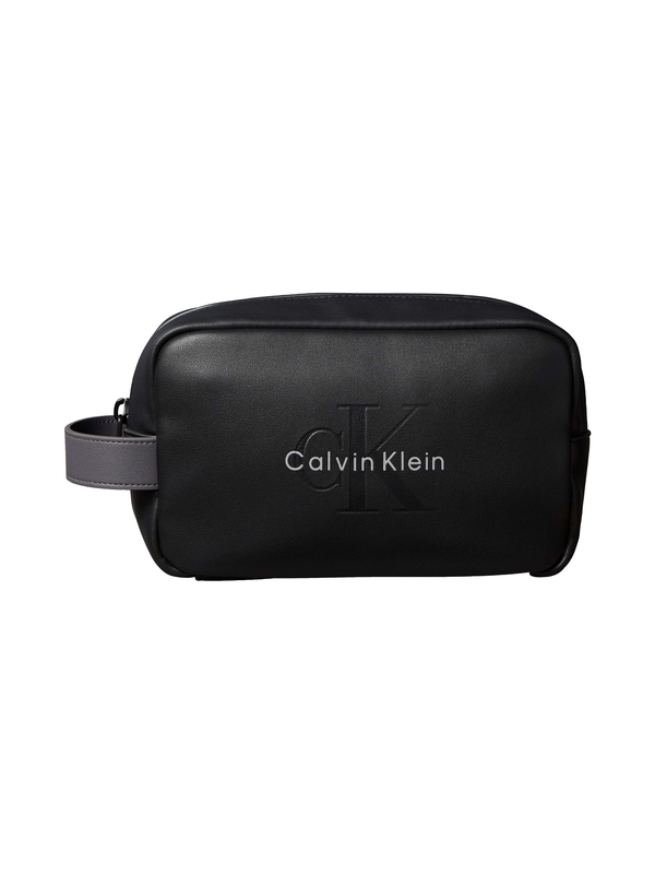 Leather Embossed Monologo Wash Bag Image