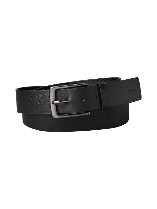 SquareBucklePebbledLeatherBelt