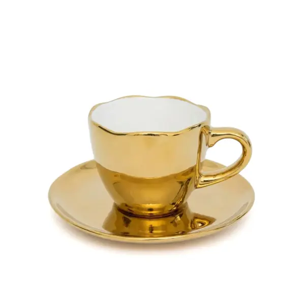  Good Morning Cup with Saucer -  Espresso gold Image