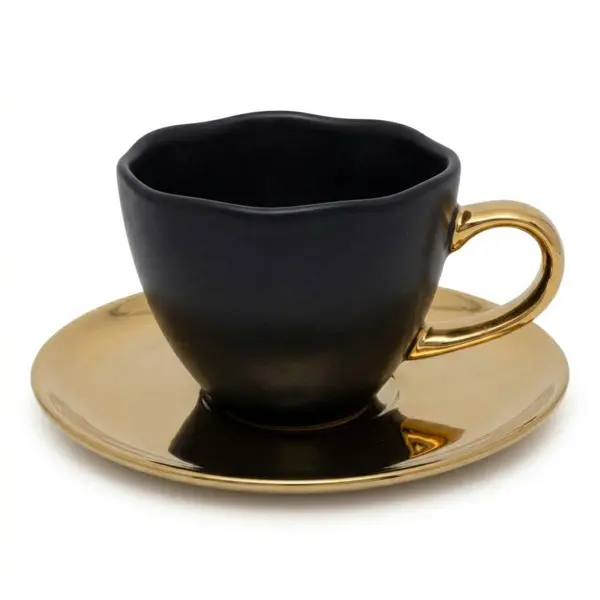  Good Morning Cup with Saucer -  Cappuccino/Tea black Image