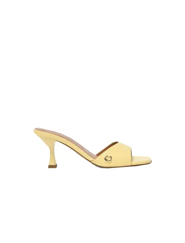Leather Heeled Mules