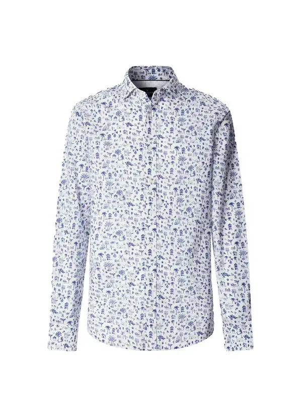 Tailored Fit Island Print Shirt Image
