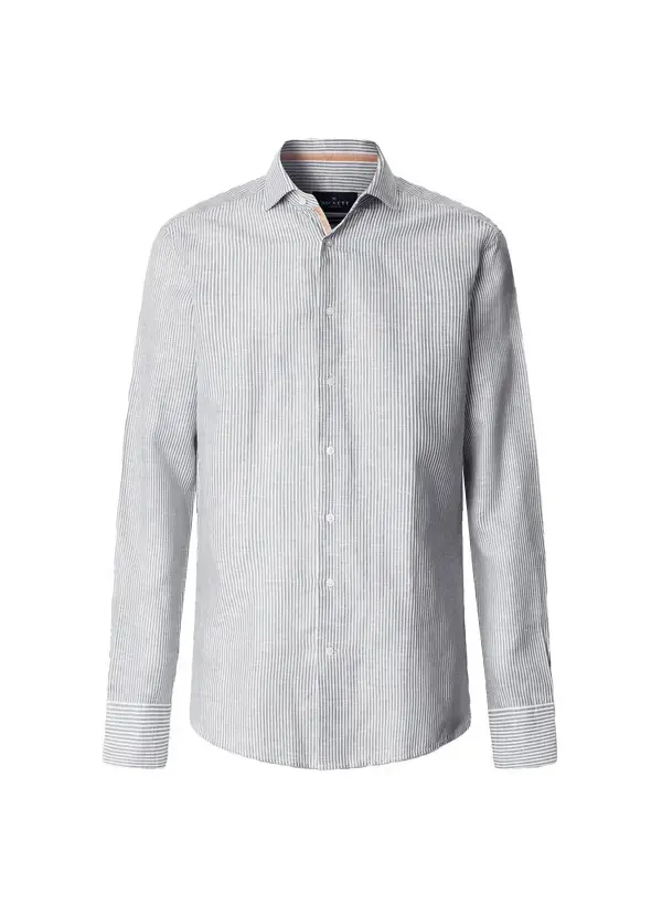 Tailored Fit Cotton-Linen Selvedge Shirt