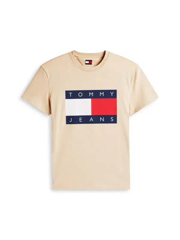 Flag Badge Jersey Crew Neck T-Shirt