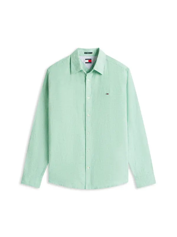 Linen Blend Long Sleeve Shirt Image