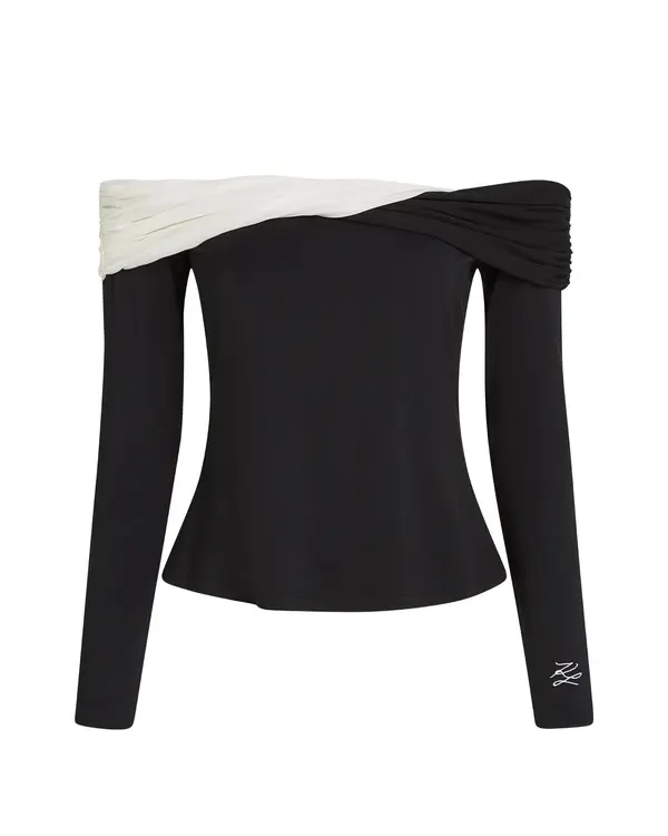 Off-Shoulder Long Sleeves Top Image