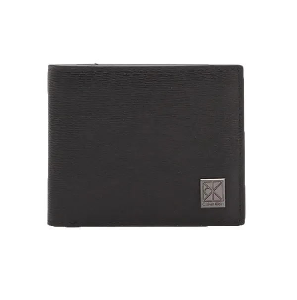 Emblem Hardware Billfold Wallet with Metal Logo Plate Image