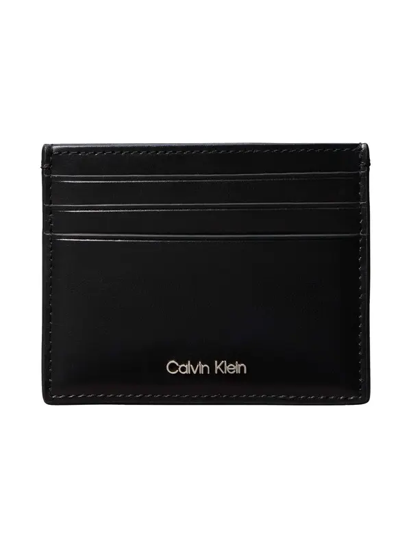 Metal Logo Leather Card Holder Image