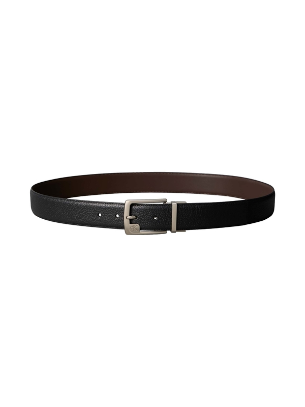 Double Sided Pebbled Leather Belt Image
