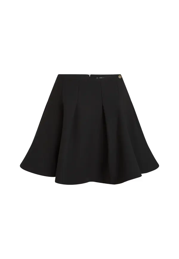 High-waisted Mini Skirt with Voluminous Pleats. Image