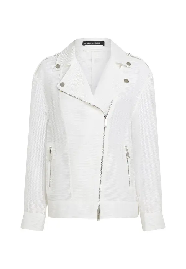 Regular Fit Organza Biker Jacket Image