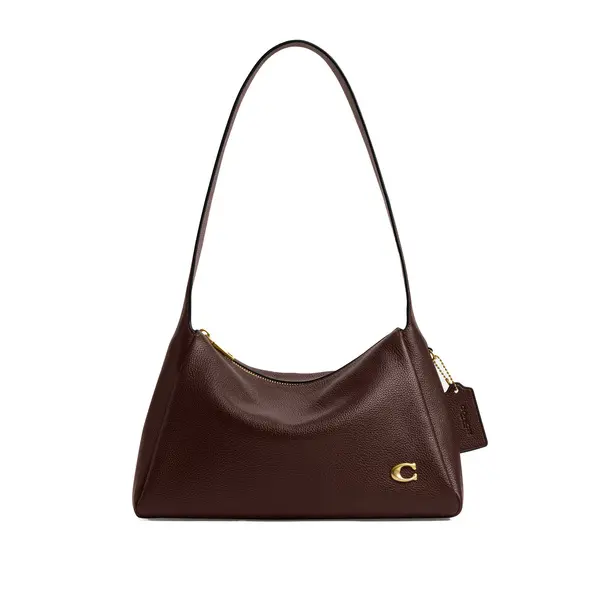 Lola Polished Pebbled Leather Shoulder Bag
