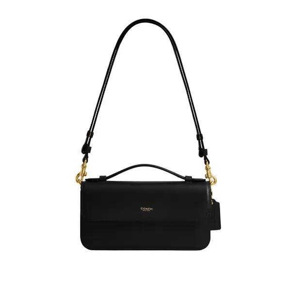 Elora Top Handle Leather Flap Crossbody Bag